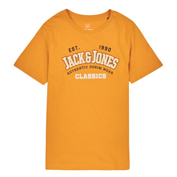 Textiel Jongens T-shirts korte mouwen Jack & Jones JJELOGO TEE SS NECK 2 COL JNR Geel