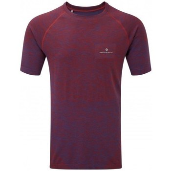 Textiel Heren T-shirts korte mouwen Ronhill Infinity Spacedye SS Tee Bordeaux