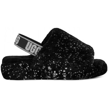 Schoenen Dames Sandalen / Open schoenen UGG W fluff yeah metallic sparkle Zwart