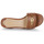 Schoenen Dames Leren slippers Lauren Ralph Lauren ROXANNE-SANDALS-FLAT SANDAL Cognac