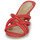 Schoenen Dames Leren slippers Lauren Ralph Lauren LILIANA-SANDALS-HEEL SANDAL Rood