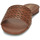 Schoenen Dames Leren slippers Lauren Ralph Lauren ANDEE-SANDALS-FLAT SANDAL Cognac