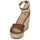 Schoenen Dames Sandalen / Open schoenen Lauren Ralph Lauren HAANA-ESPADRILLES-WEDGE Cognac