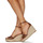 Schoenen Dames Sandalen / Open schoenen Lauren Ralph Lauren HAANA-ESPADRILLES-WEDGE Cognac