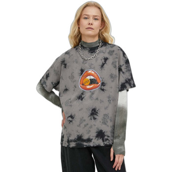 Textiel Dames T-shirts & Polo’s Wrangler T-shirt femme  Girlfriend Zwart