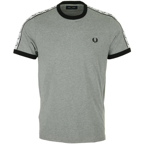 Textiel Heren T-shirts korte mouwen Fred Perry Tapped Ringer Grijs