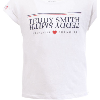 Textiel Meisjes T-shirts korte mouwen Teddy Smith  Wit
