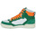 Schoenen Hoge sneakers Polo Ralph Lauren POLO CRT HGH-SNEAKERS-HIGH TOP LACE Groen / Wit / Orange