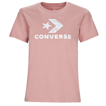 Textiel Dames T-shirts korte mouwen Converse FLORAL STAR CHEVRON Roze