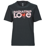 Textiel Dames T-shirts korte mouwen Converse RADIATING LOVE SS CLASSIC GRAPHIC Zwart