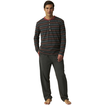 Textiel Heren Pyjama's / nachthemden J And J Brothers JJBCP5700 Grijs
