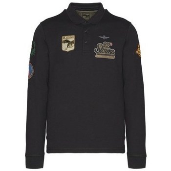 Textiel Heren T-shirts korte mouwen Aeronautica Militare PO1659P19234300 Zwart