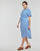 Textiel Dames Lange jurken Vero Moda VMBUMPY SS CALF SHIRT DRESS NOOS Blauw / Blc