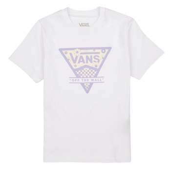 Textiel Meisjes T-shirts korte mouwen Vans CHECKER FLORAL TRIANGLE BFF Wit / Violet