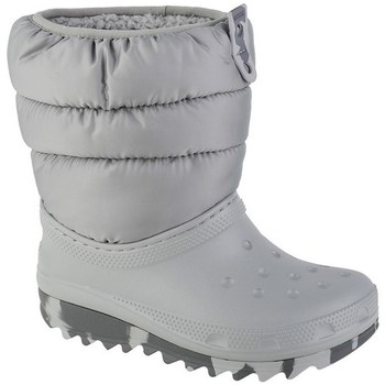 Schoenen Kinderen Laarzen Crocs Classic Neo Puff Boot Kids Zilver