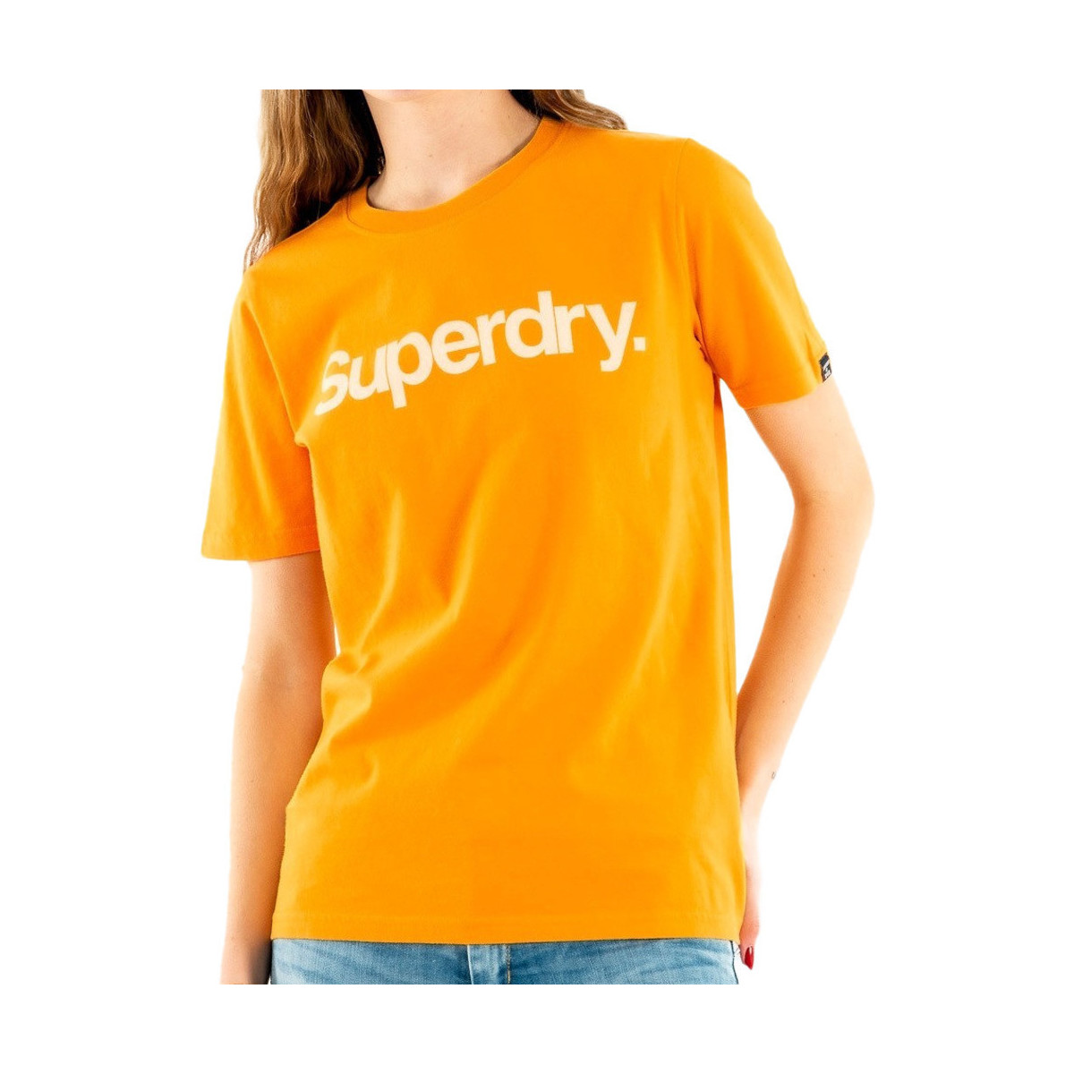 Textiel Dames T-shirts & Polo’s Superdry  Orange