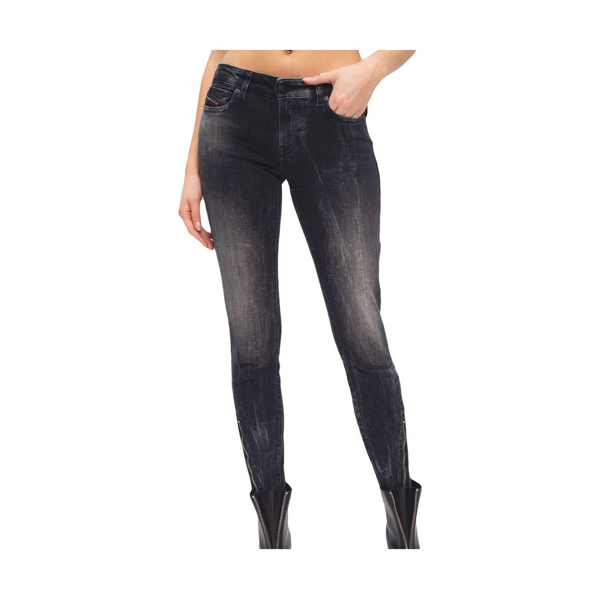 Textiel Dames Skinny jeans Diesel  Zwart