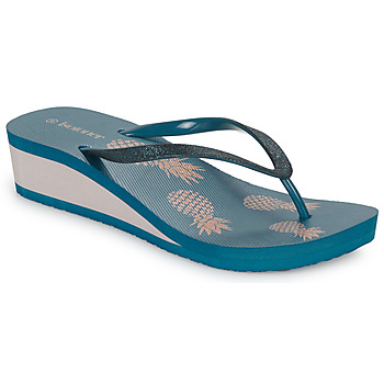Schoenen Dames Slippers Isotoner 94181 Blauw