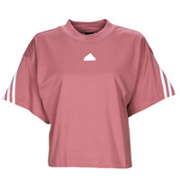 Textiel Dames T-shirts korte mouwen Adidas Sportswear FI 3S TEE Bordeaux / Clair