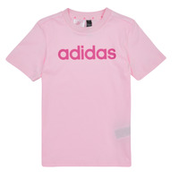 Textiel Meisjes T-shirts korte mouwen Adidas Sportswear LK LIN CO TEE Roze / Clair