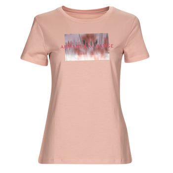 Textiel Dames T-shirts korte mouwen Armani Exchange 3RYTEL Zalm