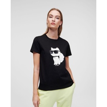 Textiel Dames T-shirts & Polo’s Karl Lagerfeld  Zwart