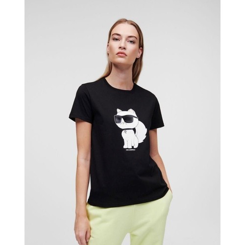 Textiel Dames T-shirts & Polo’s Karl Lagerfeld 230W1703 Zwart