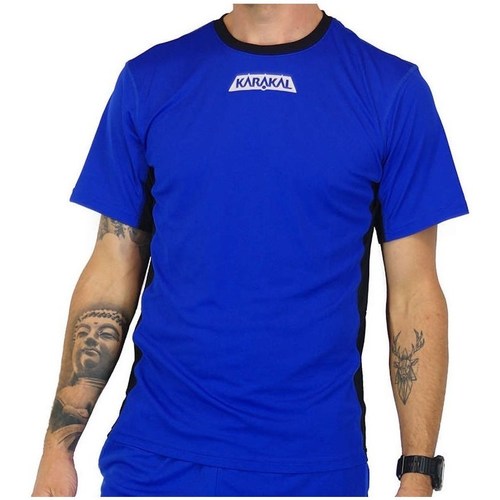 evenaar Continentaal verzoek Karakal Pro Tour Tee Blauw - Textiel T-shirts korte mouwen Heren € 76,00