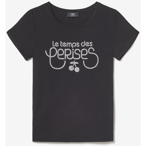 Textiel Dames T-shirts & Polo’s Le Temps des Cerises T-shirt DOMI Zwart