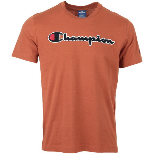 Textiel Heren T-shirts korte mouwen Champion Crewneck T-Shirt Orange