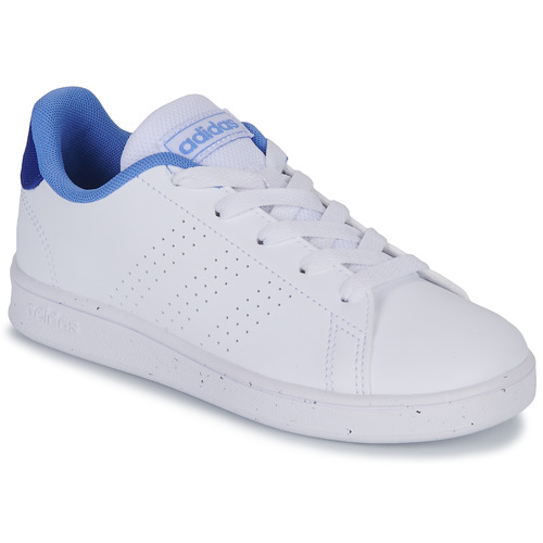 Schoenen Jongens Lage sneakers Adidas Sportswear ADVANTAGE K Wit / Blauw