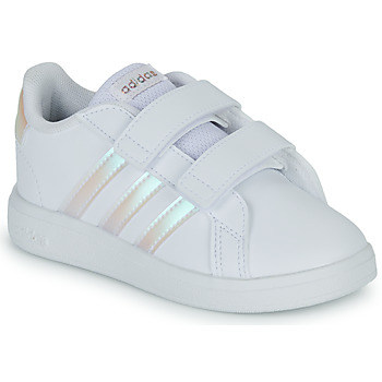 Schoenen Meisjes Lage sneakers Adidas Sportswear GRAND COURT 2.0 CF Wit / Roze / Pale