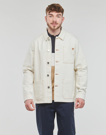 Textiel Heren Wind jackets Timberland Work For The Future - Cotton Hemp Denim Chore Jacket Wit