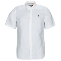 Textiel Heren Overhemden korte mouwen Timberland SS Mill River Linen Shirt Slim Wit