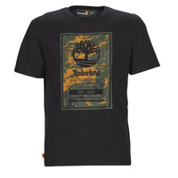 Textiel Heren T-shirts korte mouwen Timberland SS Printed Logo Tee (Authentic) Zwart