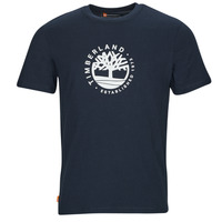 Textiel Heren T-shirts korte mouwen Timberland SS Refibra Logo Graphic Tee Regular Zwart