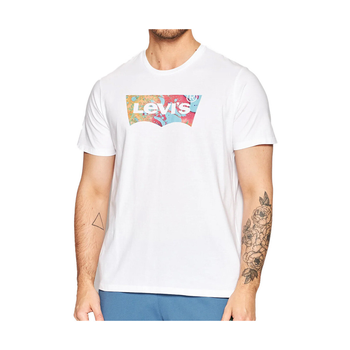 Textiel Heren T-shirts & Polo’s Levi's  Wit