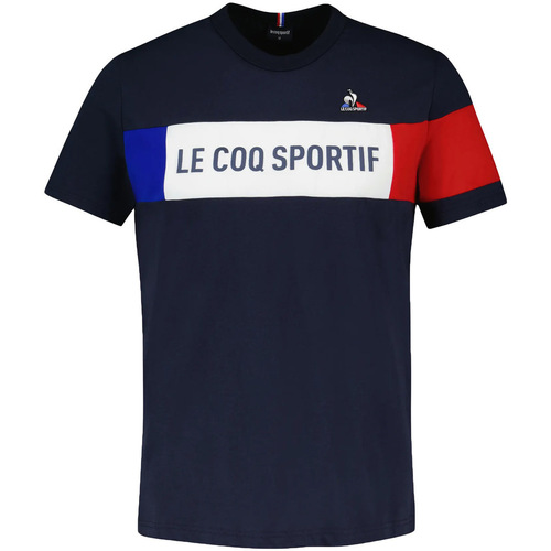 Textiel T-shirts korte mouwen Le Coq Sportif Tricolore Tee Blauw
