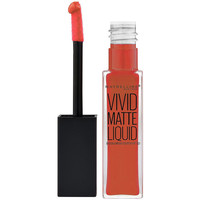 schoonheid Dames Lipstick Maybelline New York Vivid Matte Liquid Lippenstift - 25 Orange Shot Orange