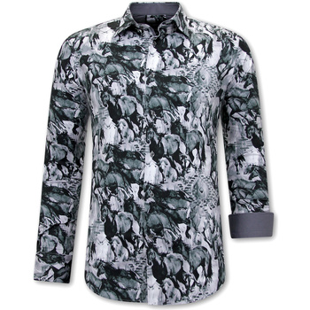 Textiel Heren Overhemden lange mouwen Gentile Bellini Dierenprint Blouse Multicolour