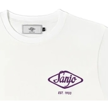 Textiel Heren T-shirts & Polo’s Sanjo Flocked Logo T-Shirt - White Wit