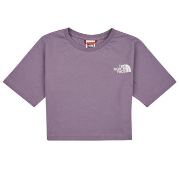 Textiel Meisjes T-shirts korte mouwen The North Face Girls S/S Crop Simple Dome Tee Violet