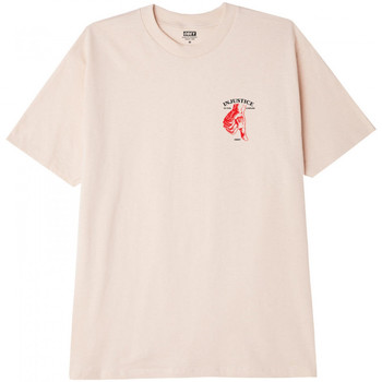 Textiel Heren T-shirts & Polo’s Obey thumbs down Beige