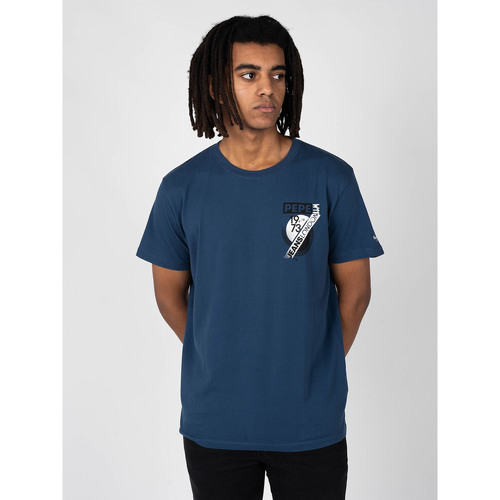 Textiel Heren T-shirts korte mouwen Pepe jeans PM507855 | Rico Blauw