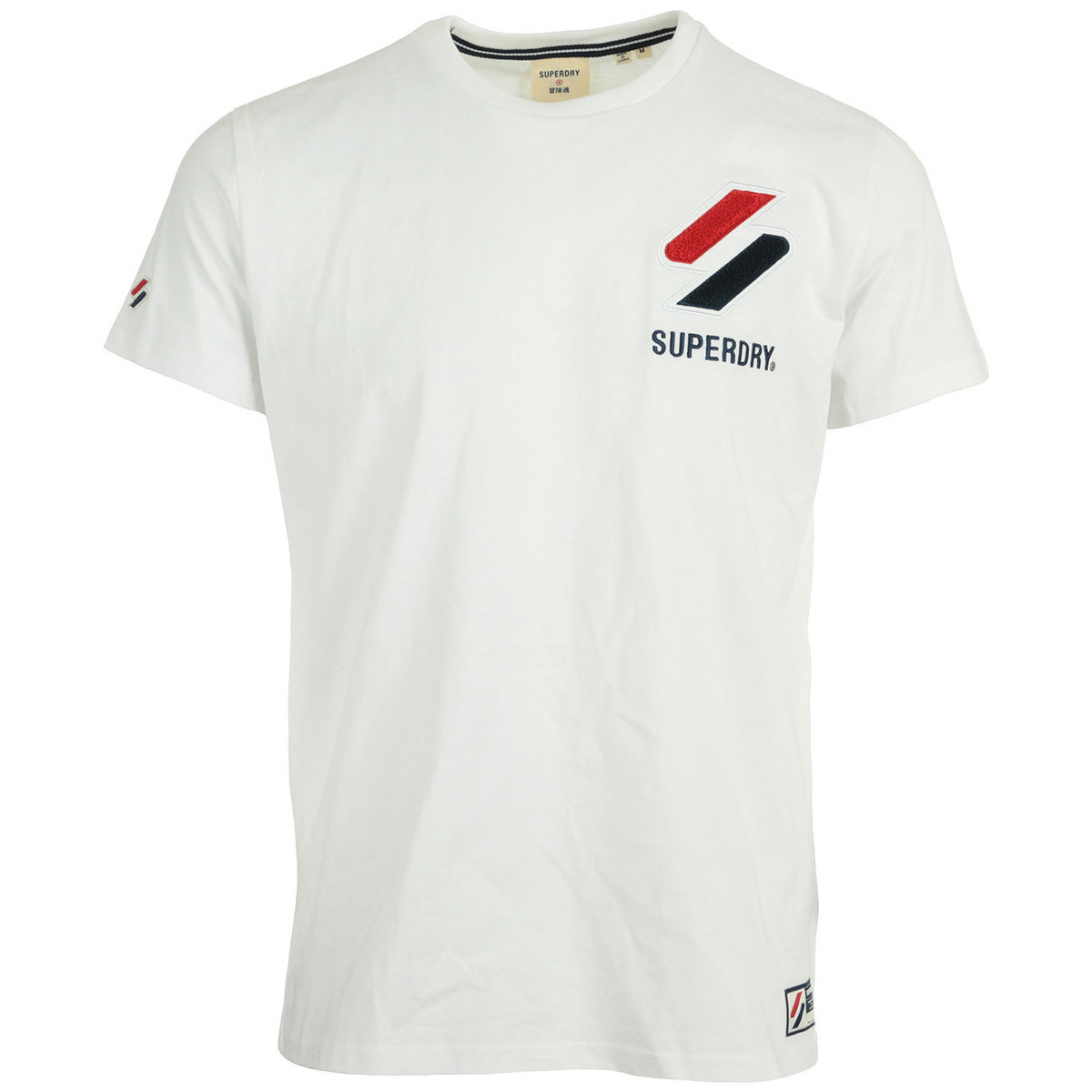 Textiel Heren T-shirts korte mouwen Superdry Sportstyle Chenille Tee Wit