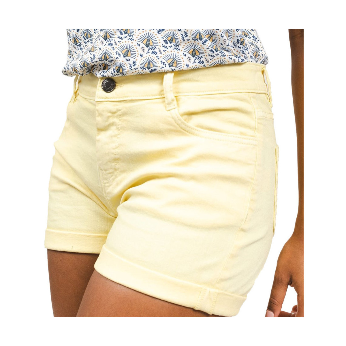 Textiel Dames Korte broeken / Bermuda's Deeluxe  Geel