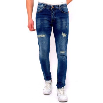 Textiel Heren Skinny jeans True Rise Spijkerbroek Gaten DC Blauw