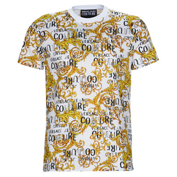 Textiel Heren T-shirts korte mouwen Versace Jeans Couture GAH6S0-G03 Wit / Imprimé