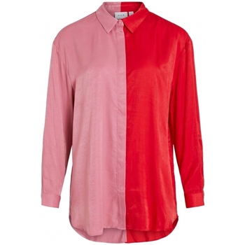 Textiel Dames Tops / Blousjes Vila Shirt Silla L/S - Flame Scarlet Rood