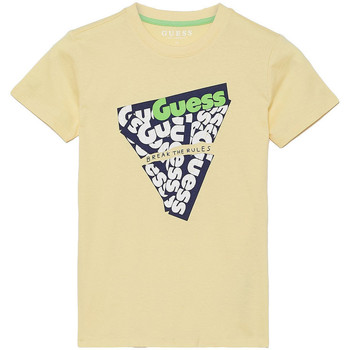 Textiel Jongens T-shirts & Polo’s Guess  Geel